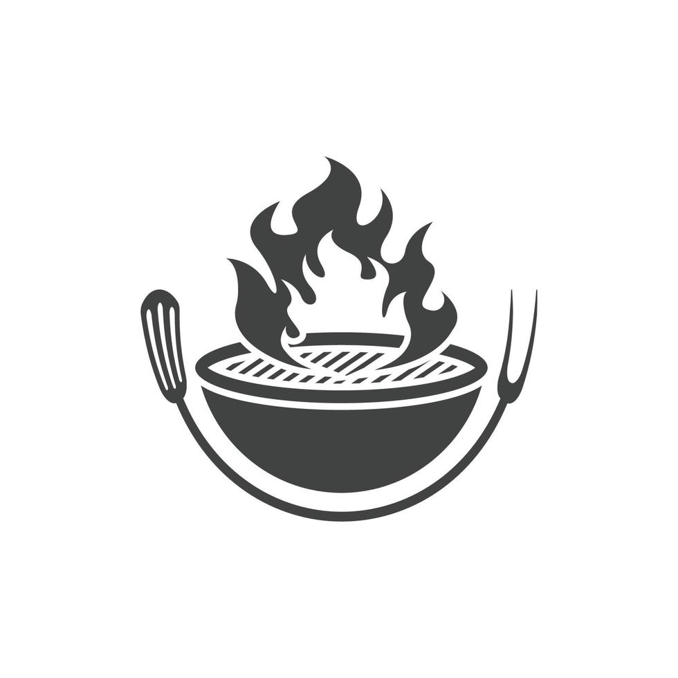 vector de plantilla de diseño de icono de logotipo de parrilla