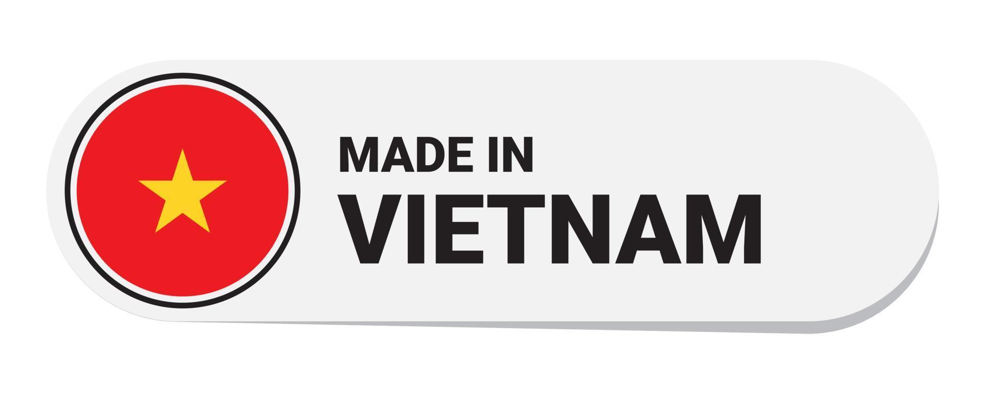 icono hecho en vietnam, aislado sobre fondo blanco vector