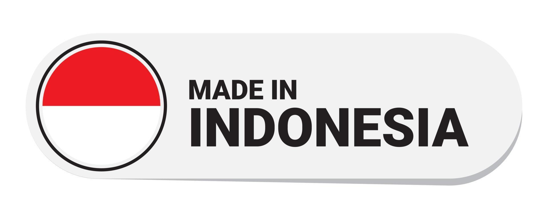 Icon made in indonesia, isolated on white background vector