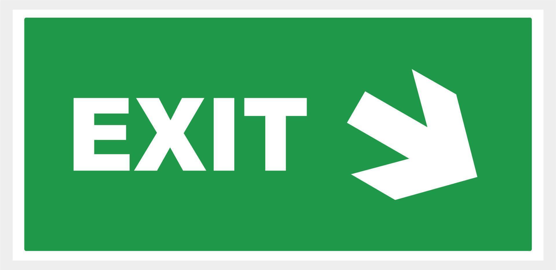 Emergency exit direction. Safe condition sign vector