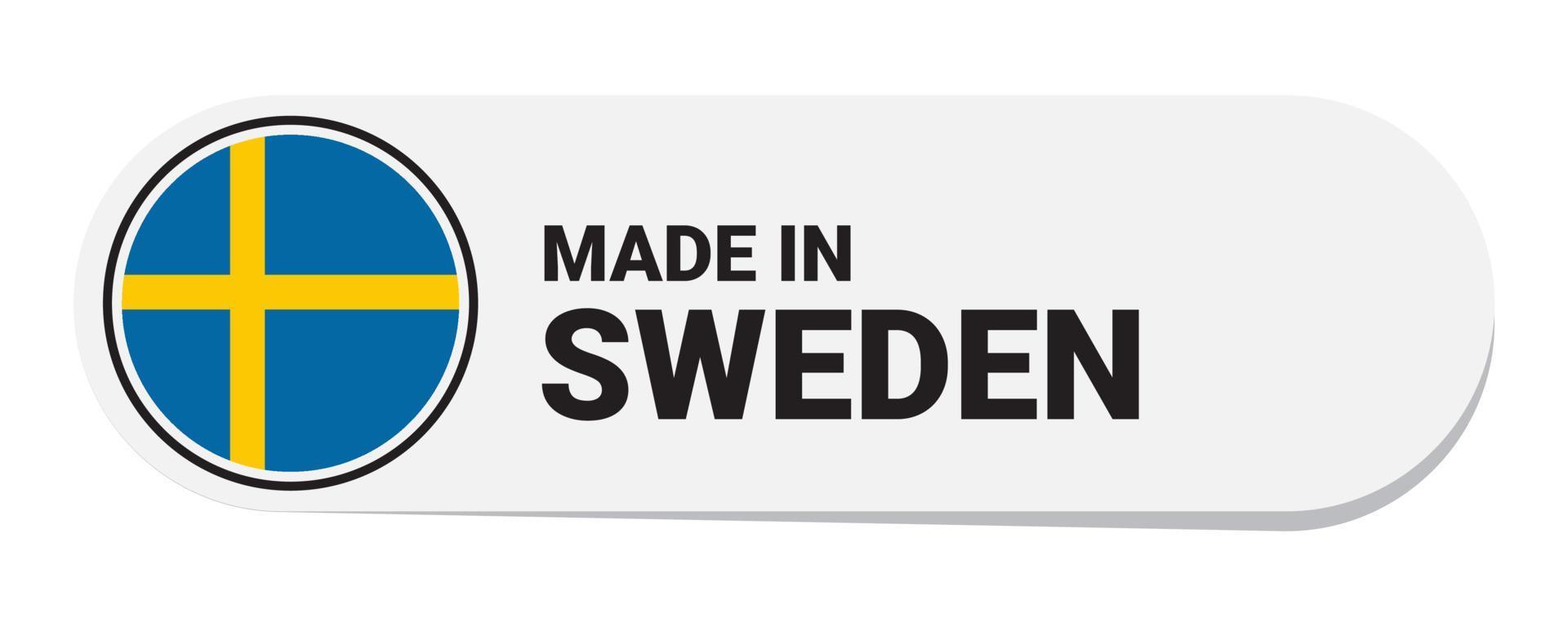 Icon made in Sweden, isolated on white background vector