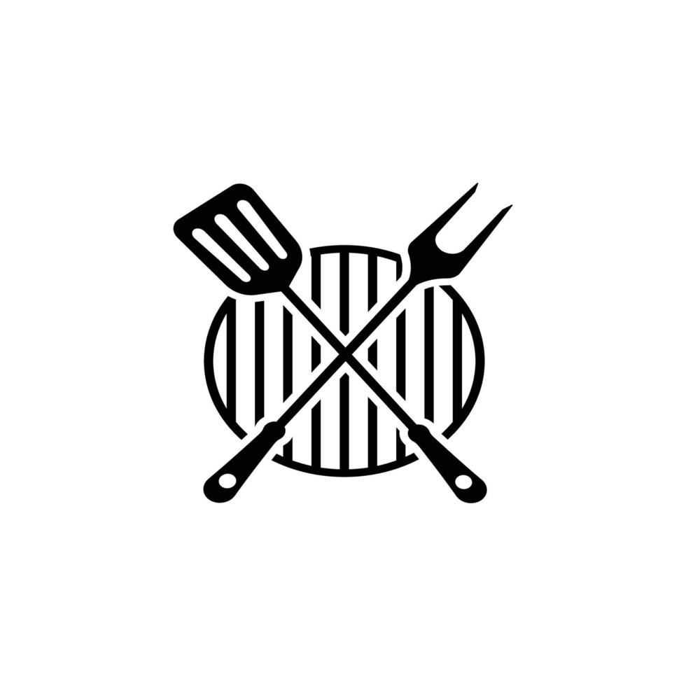 vector de plantilla de diseño de icono de logotipo de parrilla