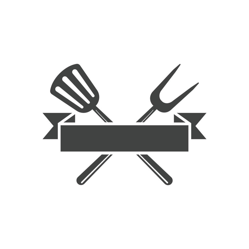 grill logo icon design template vector