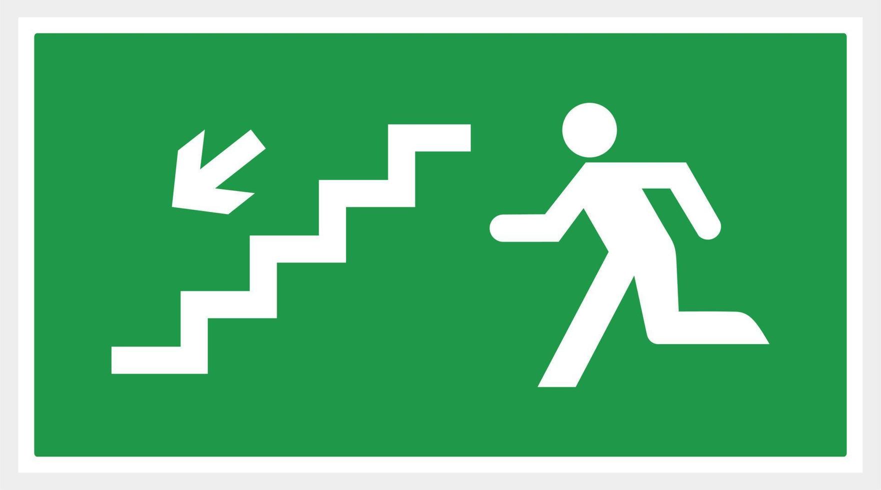 Emergency exit direction. Safe condition sign vector