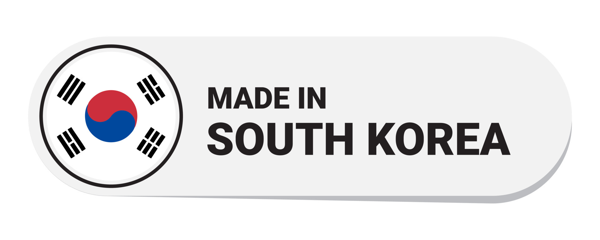 Icon made in South Korea, isolated on white background 8040437 Vector