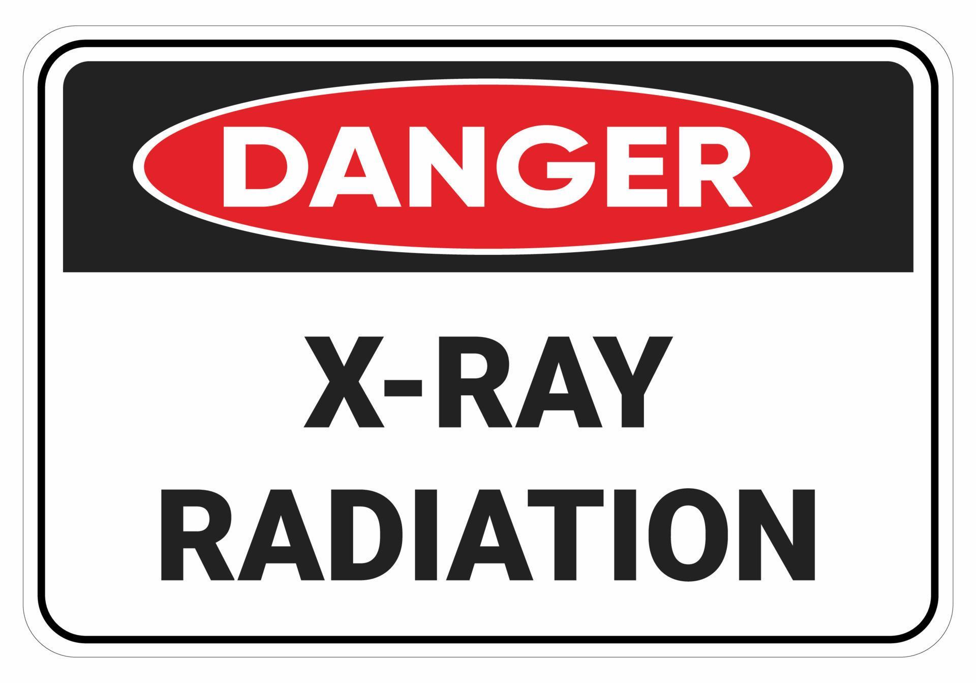 Safety sign danger xray radiation.symbol illustration. Osha and ANSI