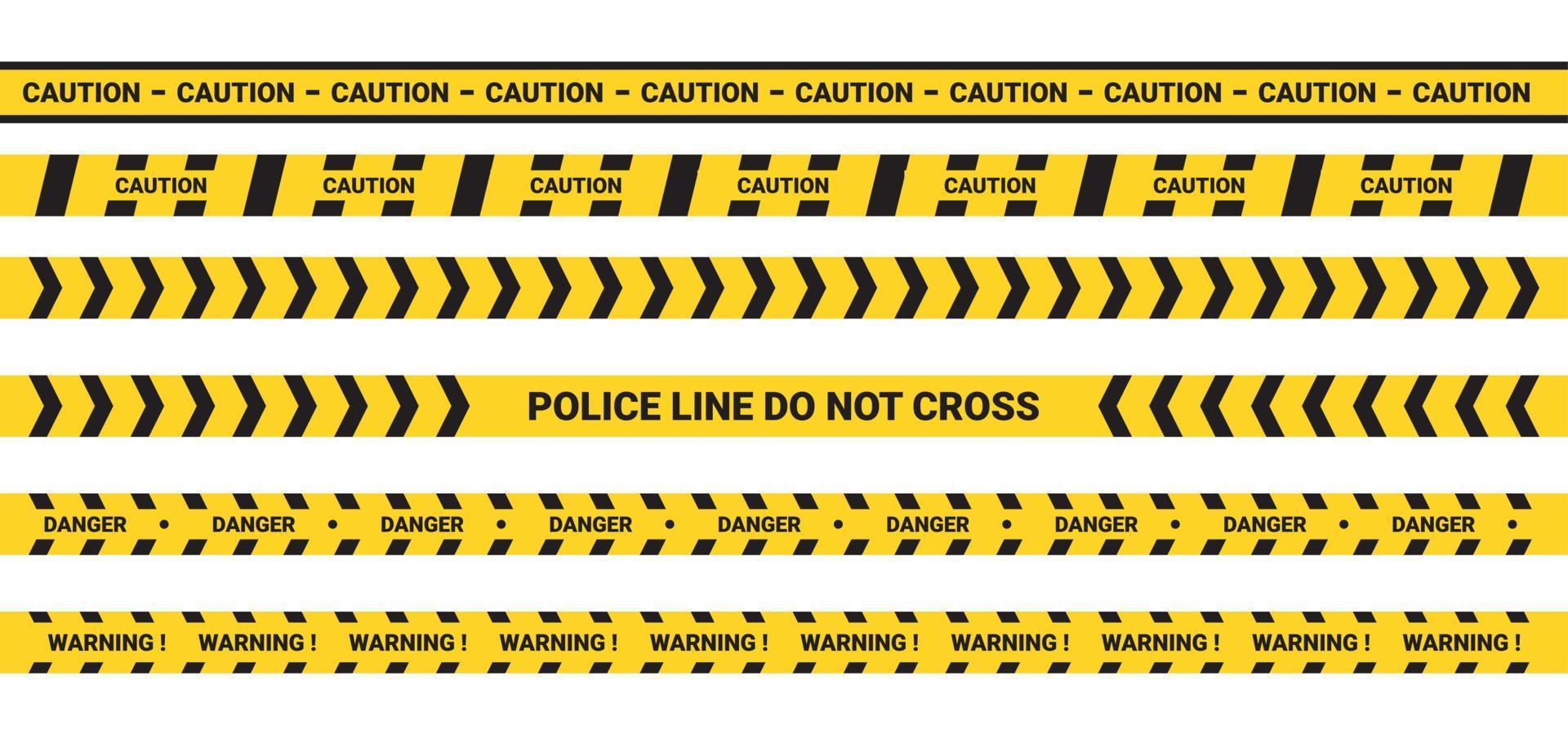Black and yellow stripes. Barricade tape. Police danger caution vector yellow barrier. Not cross the security line
