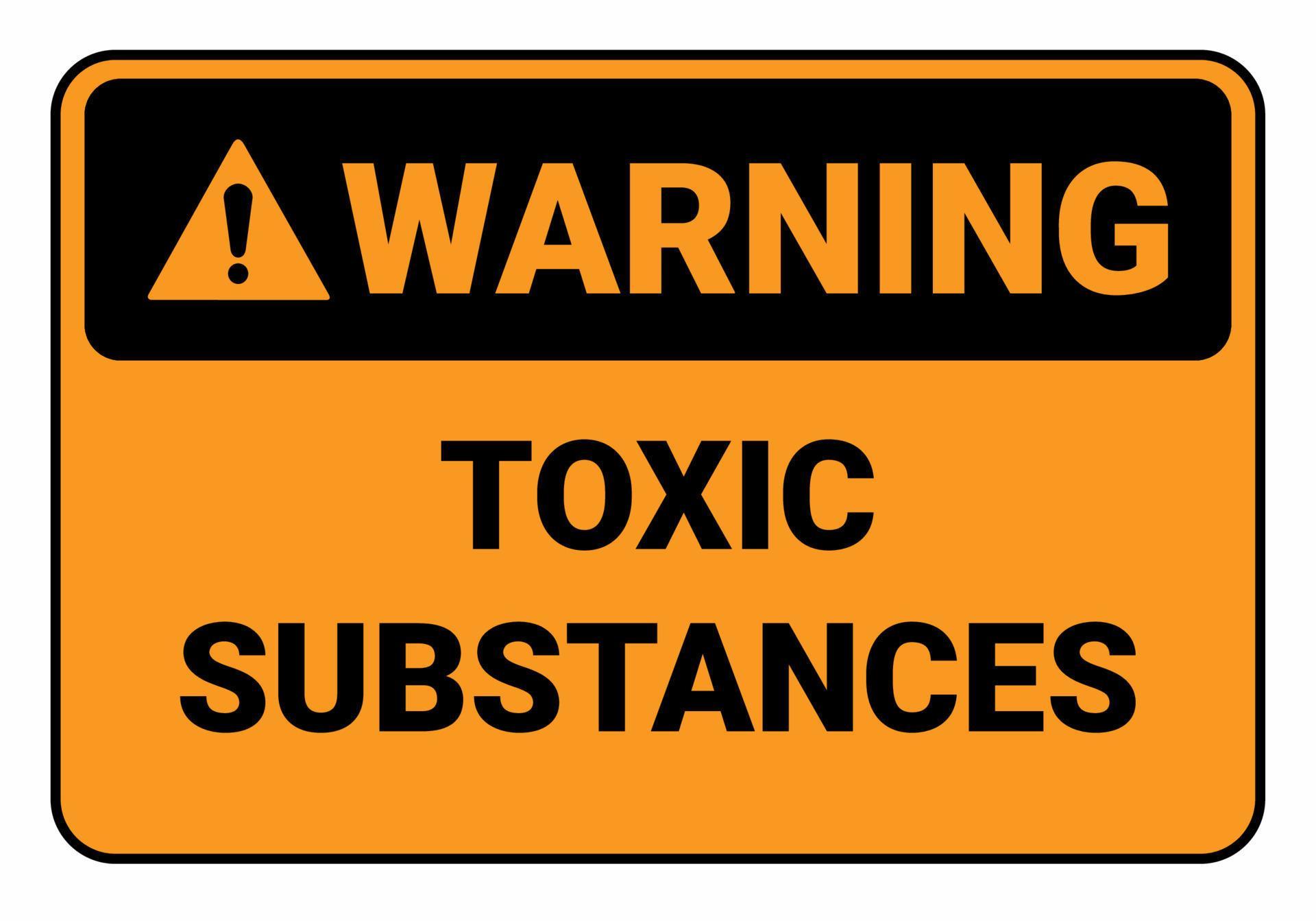 Sign Toxic substances. warning sign. vector illustration OSHA and ANSI