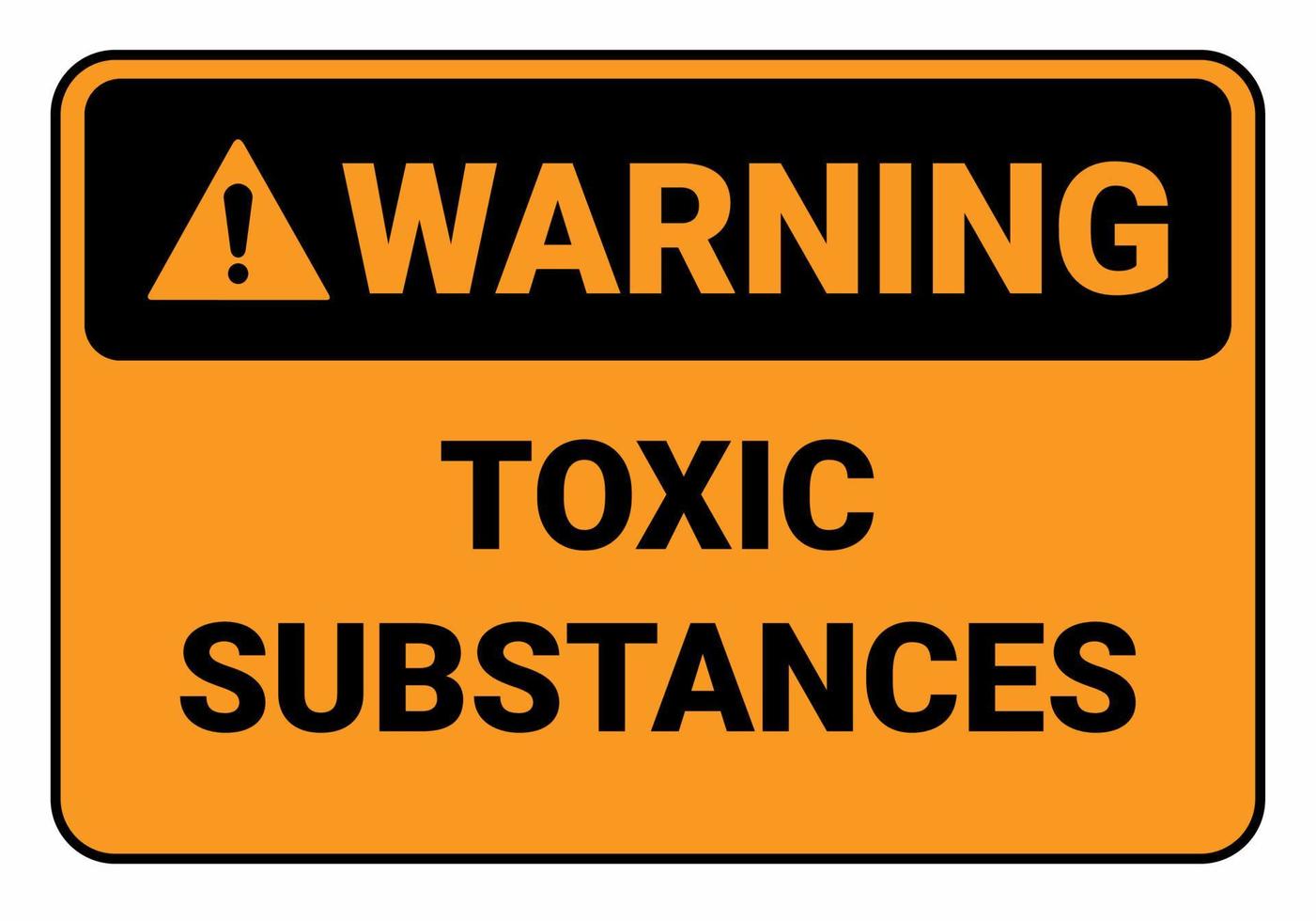 Sign Toxic substances. warning sign. vector illustration OSHA and ANSI.