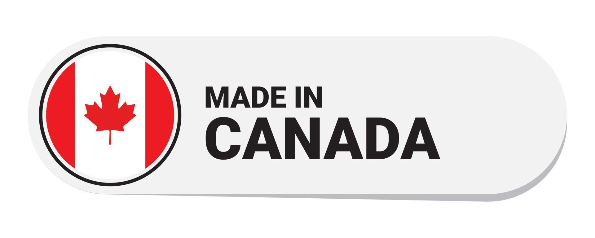 icono hecho en Canadá, aislado sobre fondo blanco vector