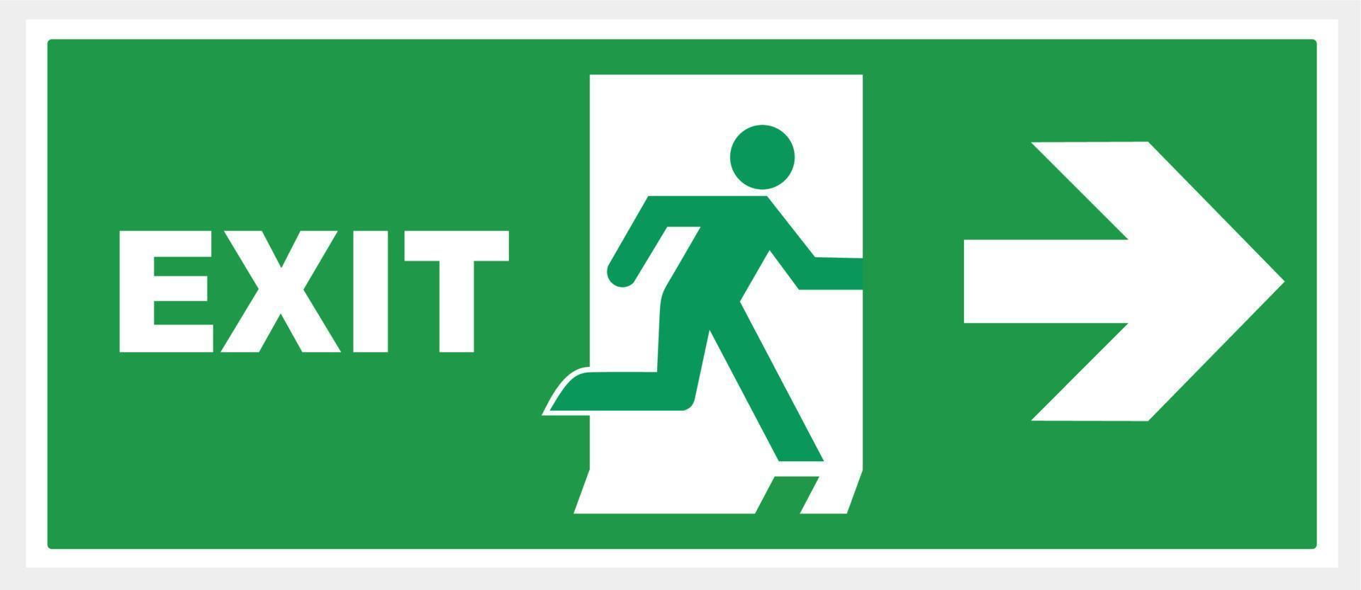 Emergency exit direction. Safe condition sign vector