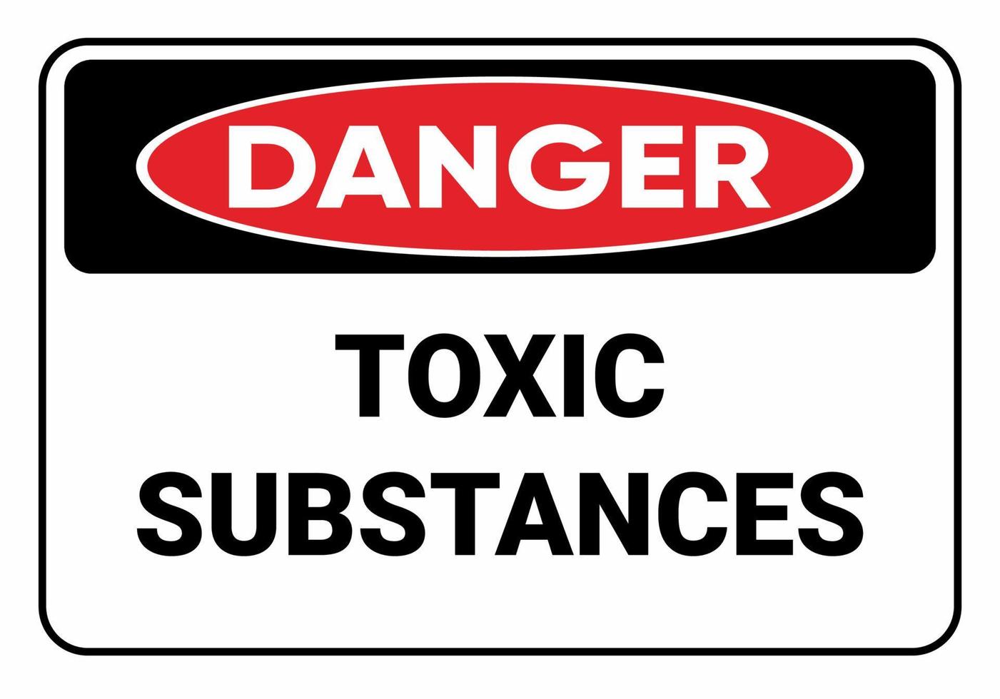 Sign Toxic substances. Danger sign. vector illustration OSHA and ANSI.