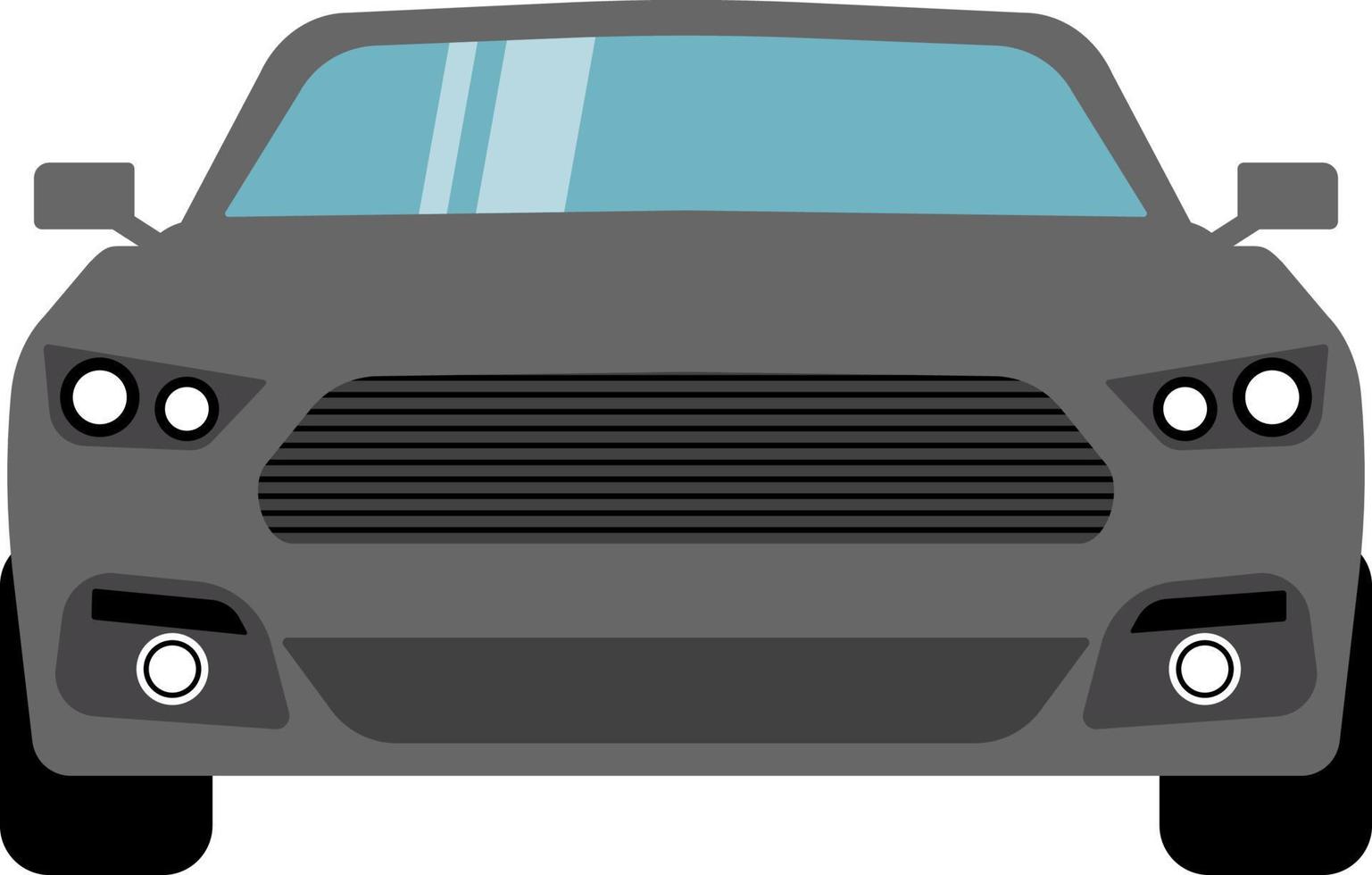 The car. Front. Flat. Isolated vector