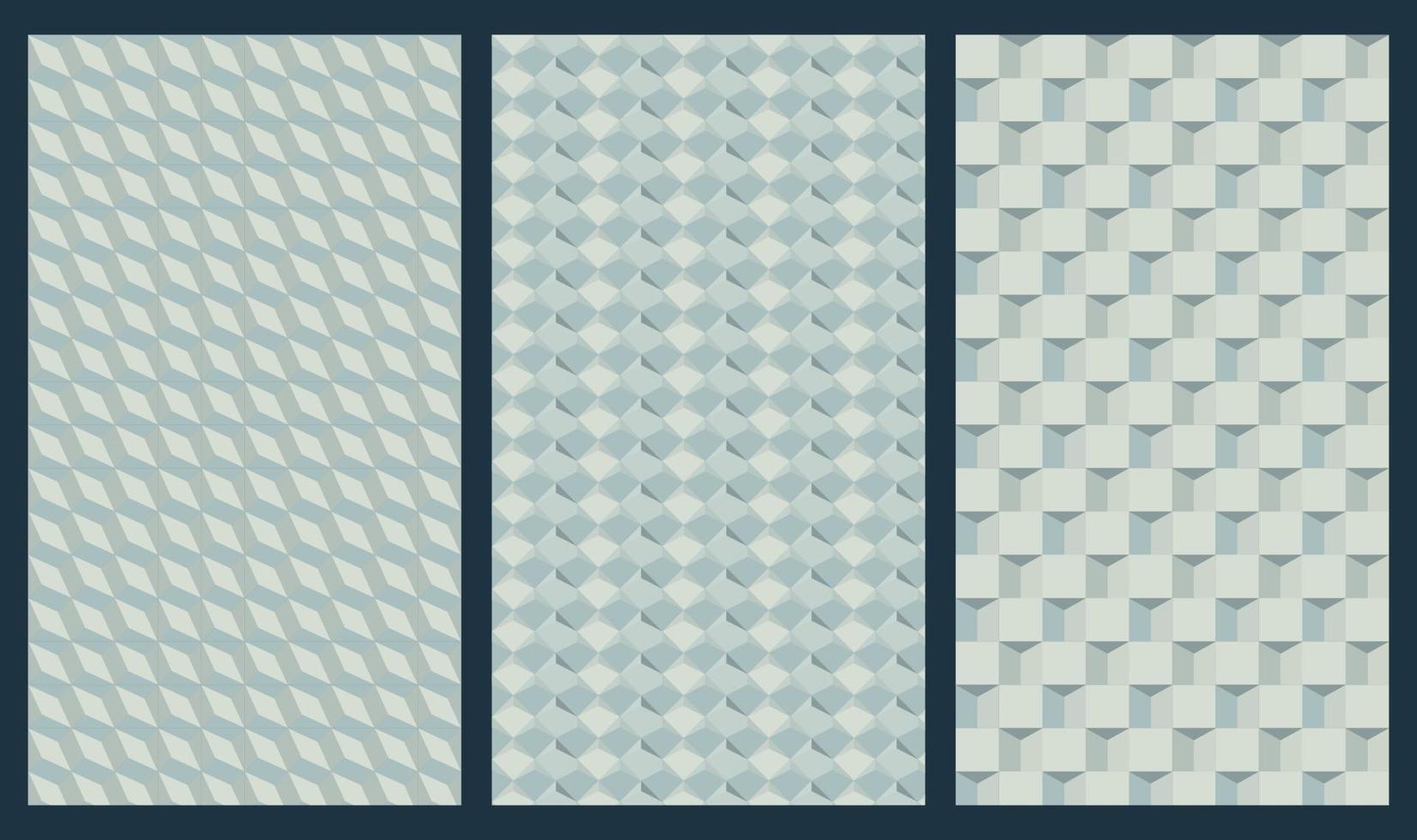 Collection of minimalist geometric patterns Vector