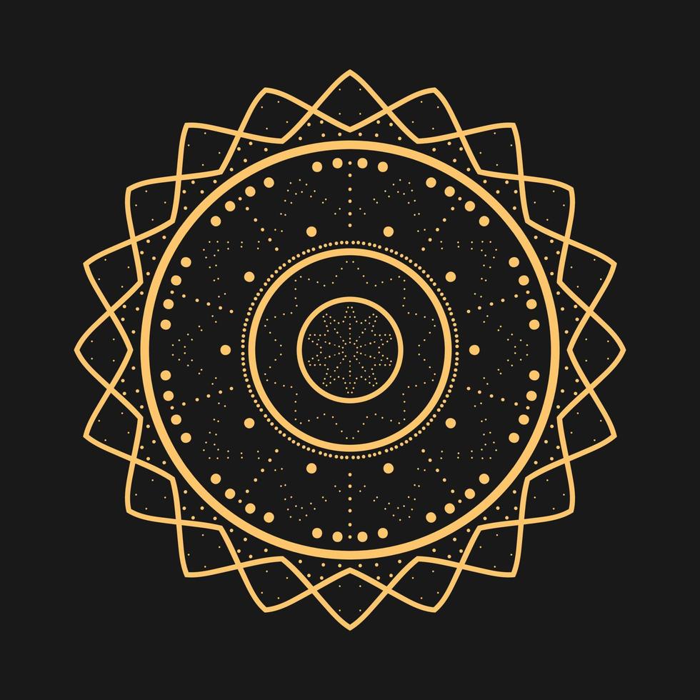 fondo de diseño de mandala de lujo con degradado dorado vector