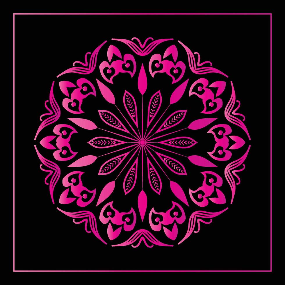 Creative luxury Mandala With Pink Gradient vector