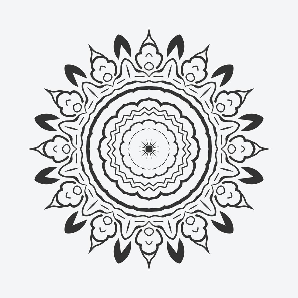 Mandala Design Background with Black Color vector