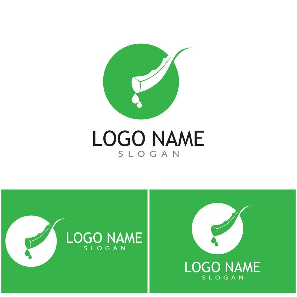 Aloe vera Wave Logo Template vector symbol nature