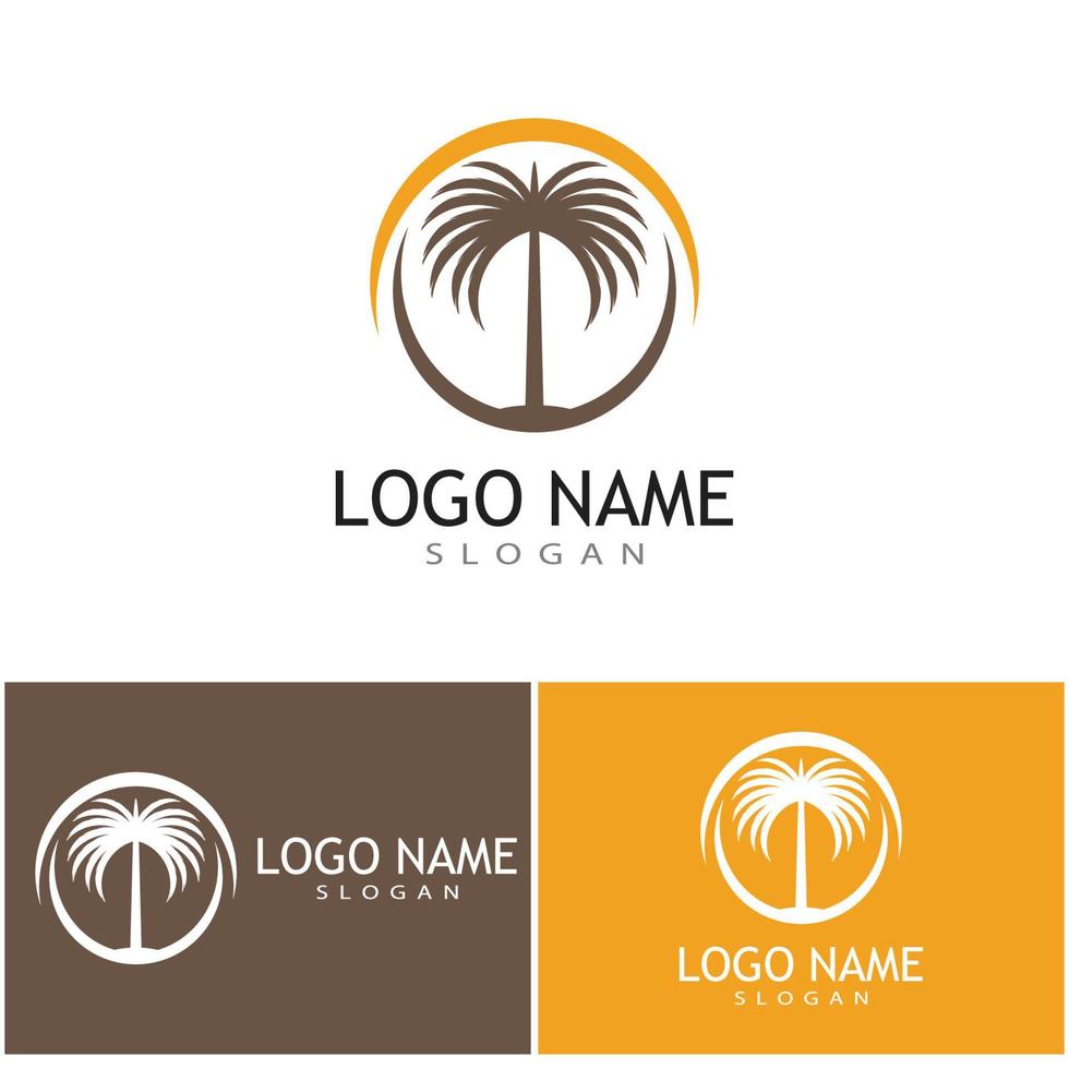 Dates tree Logo Template vector symbol  design