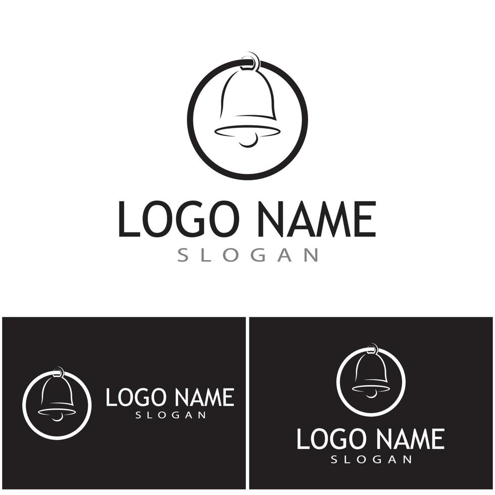 campana, logotipo, plantilla, vector, símbolo, ilustración, diseño vector