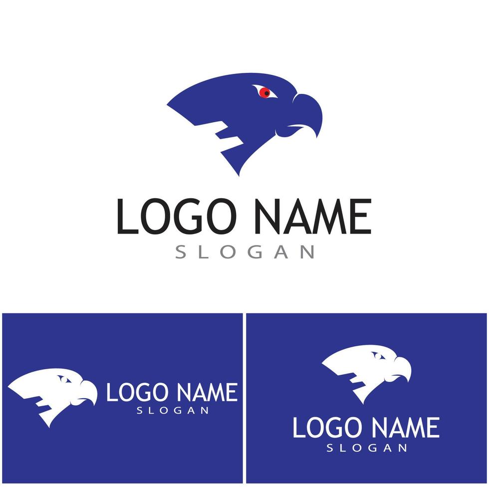 Falcon eagle birdWave Logo Template vector symbol