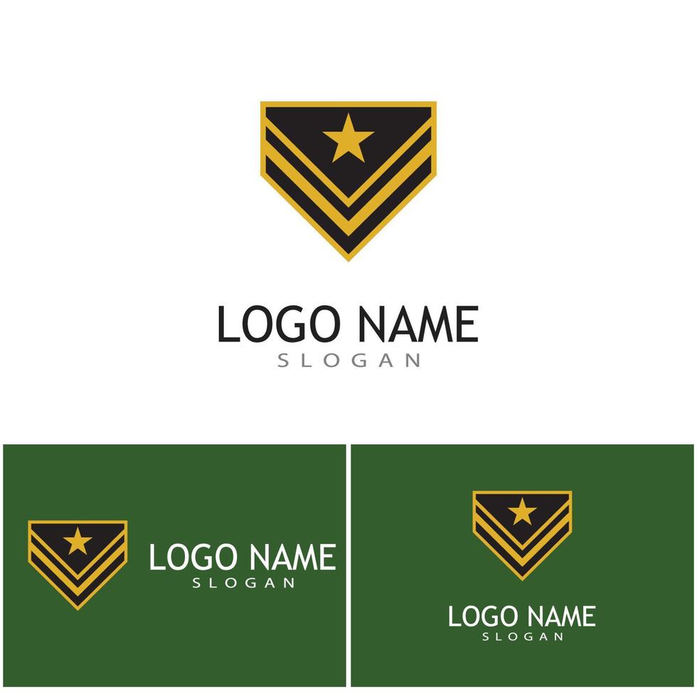 plantilla de logotipo de diseño de ilustración de vector de icono militar