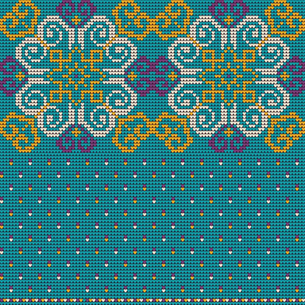 Grandmas knitting pattern for Christmas Ugly Sweater vector