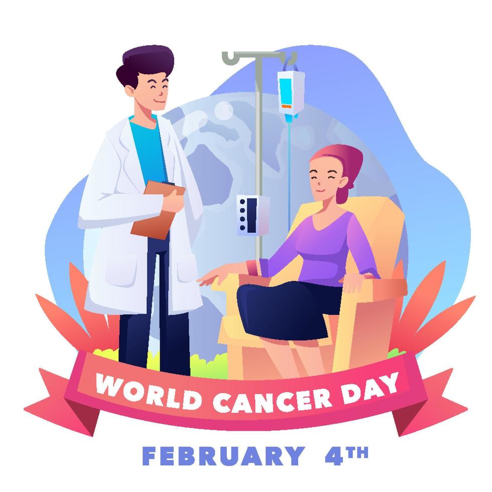 concepto del día mundial del cáncer vector