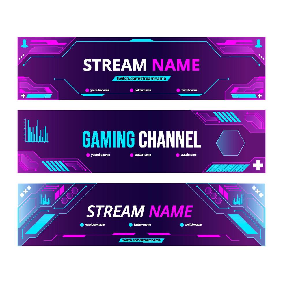 Templates Streaming Banner vector