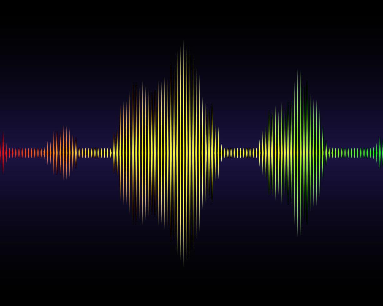 Music sound waves vector