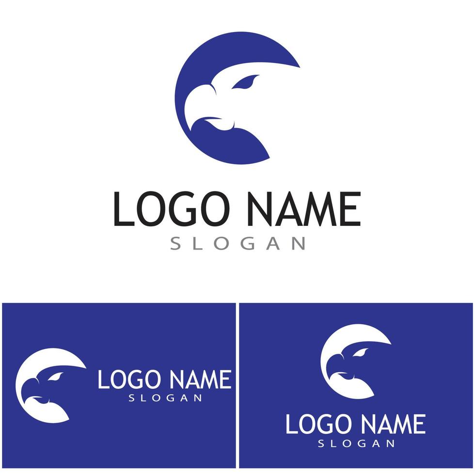 Falcon eagle birdWave Logo Template vector symbol