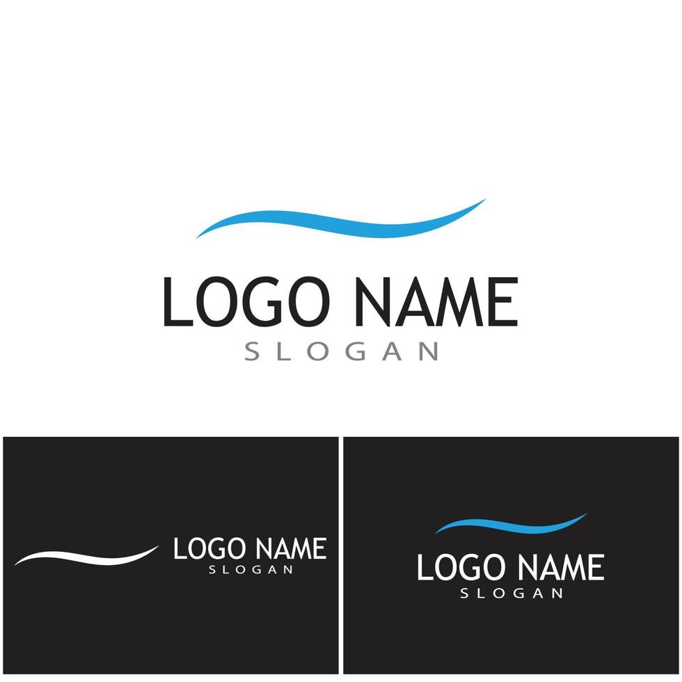 Water wave icon vector illustration design logo