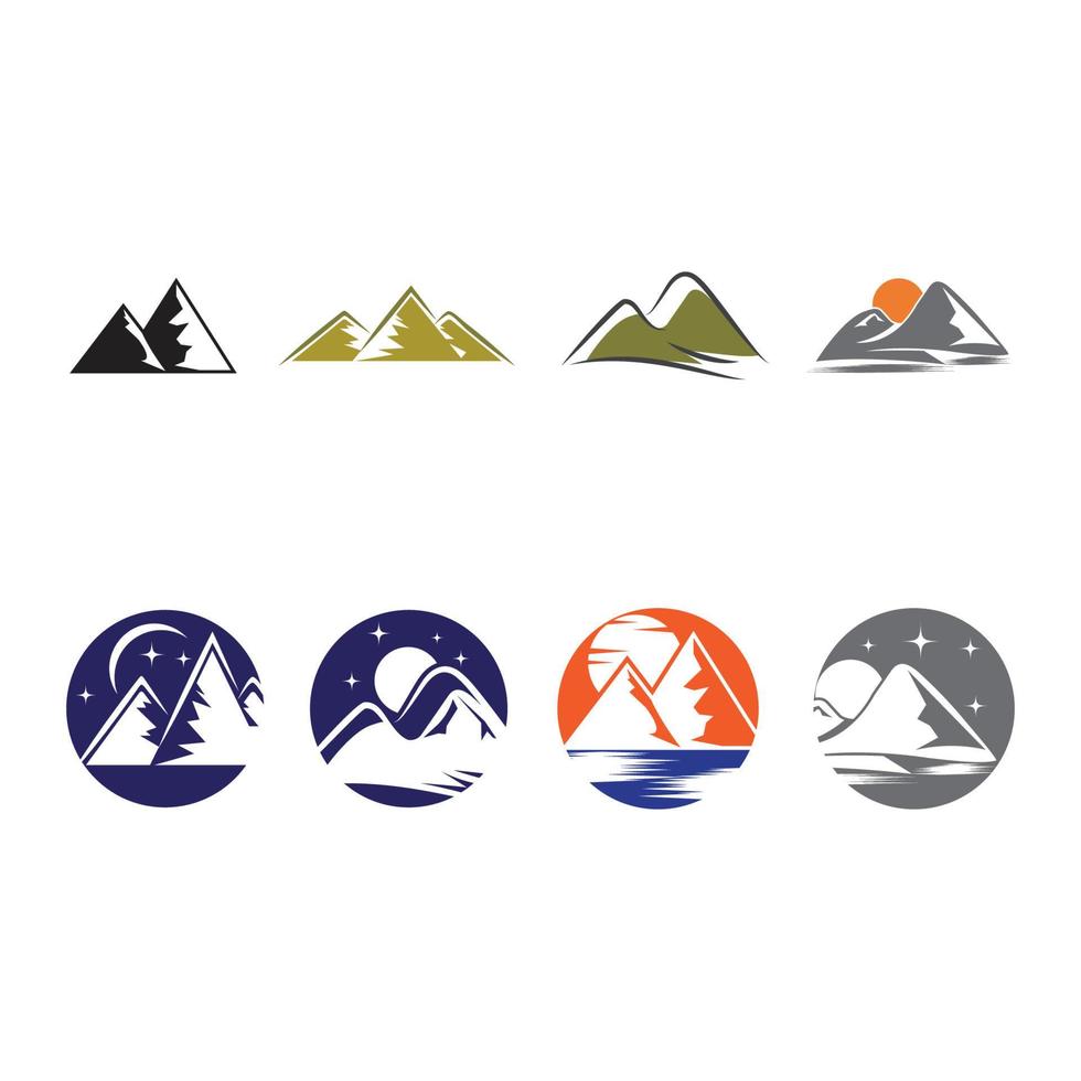 Mountain icon Logo Template Vector illustration design