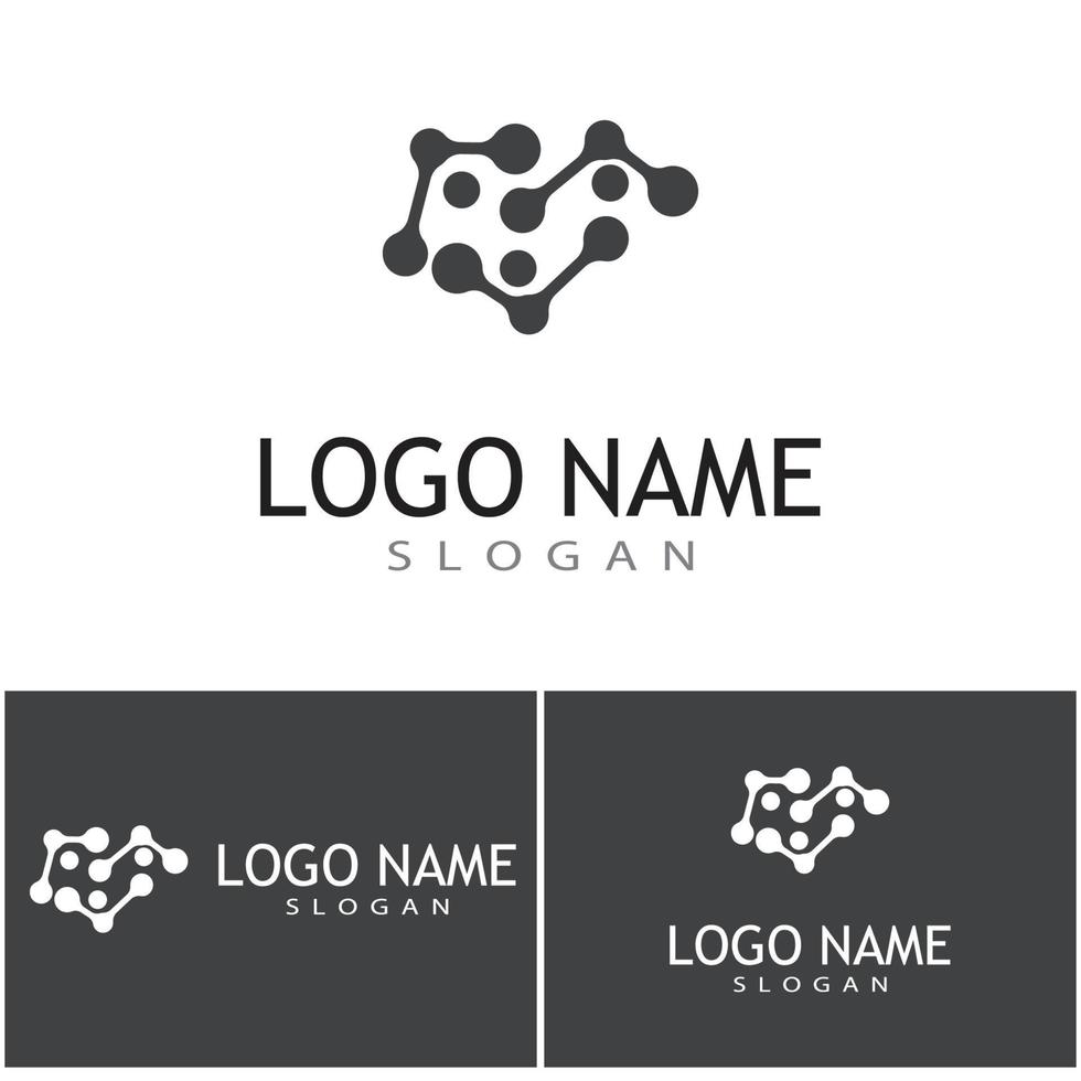 Molecule symbol logo template vector illustration design