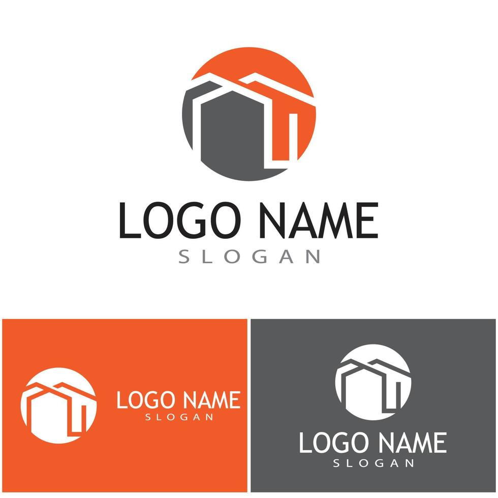 diseño de logotipo de propiedad y construcción vector
