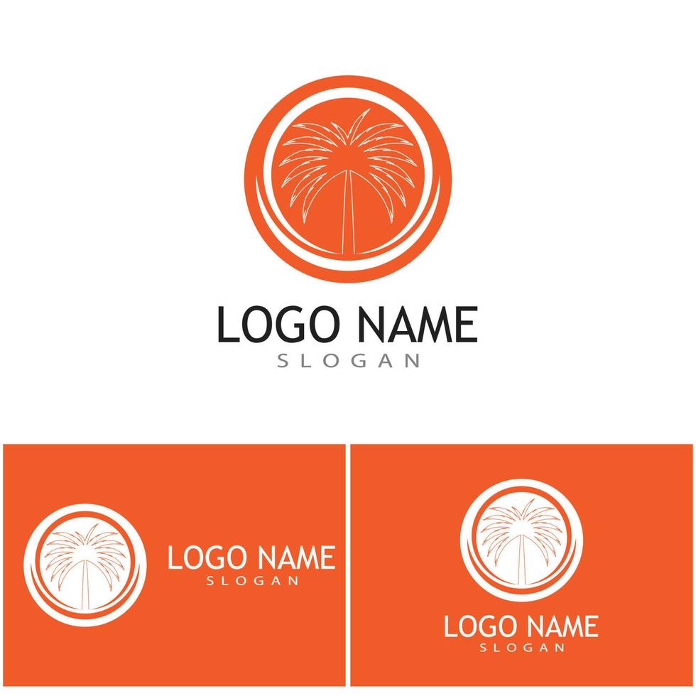 Dates tree Logo Template vector symbol  design
