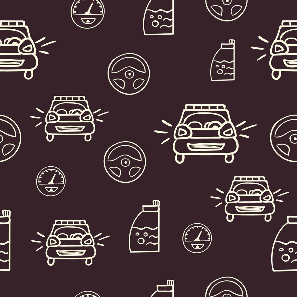 Car theme, seamless pattern vector