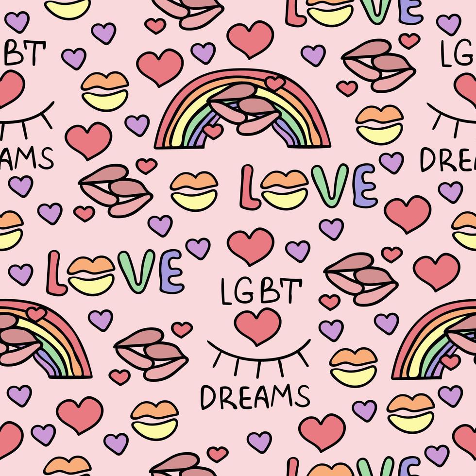 Seamless pattern, lgbt theme vector