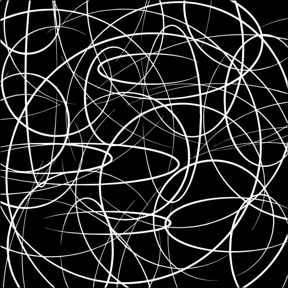 trazos de fondo abstracto líneas doodle círculos y óvalos vector patrón