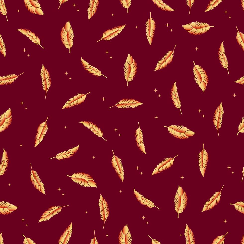 bird feathers vector seamless pattern with gradient
