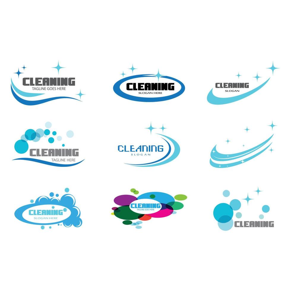 cleaning clean service logo icon vector template