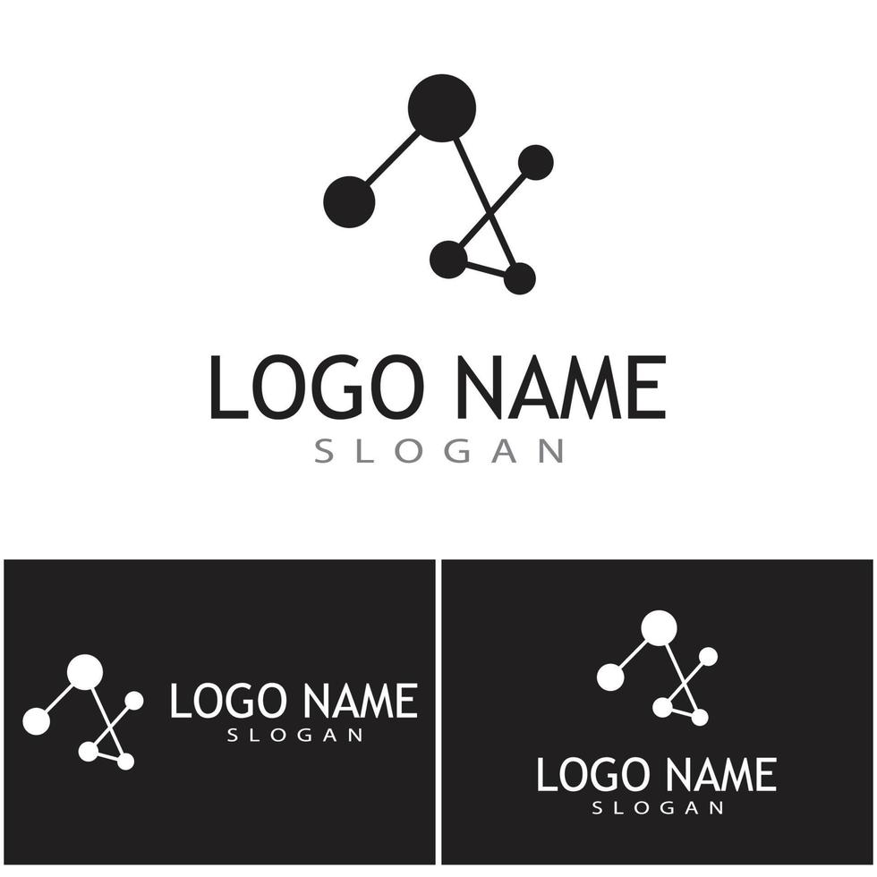Molecule symbol logo template vector illustration design