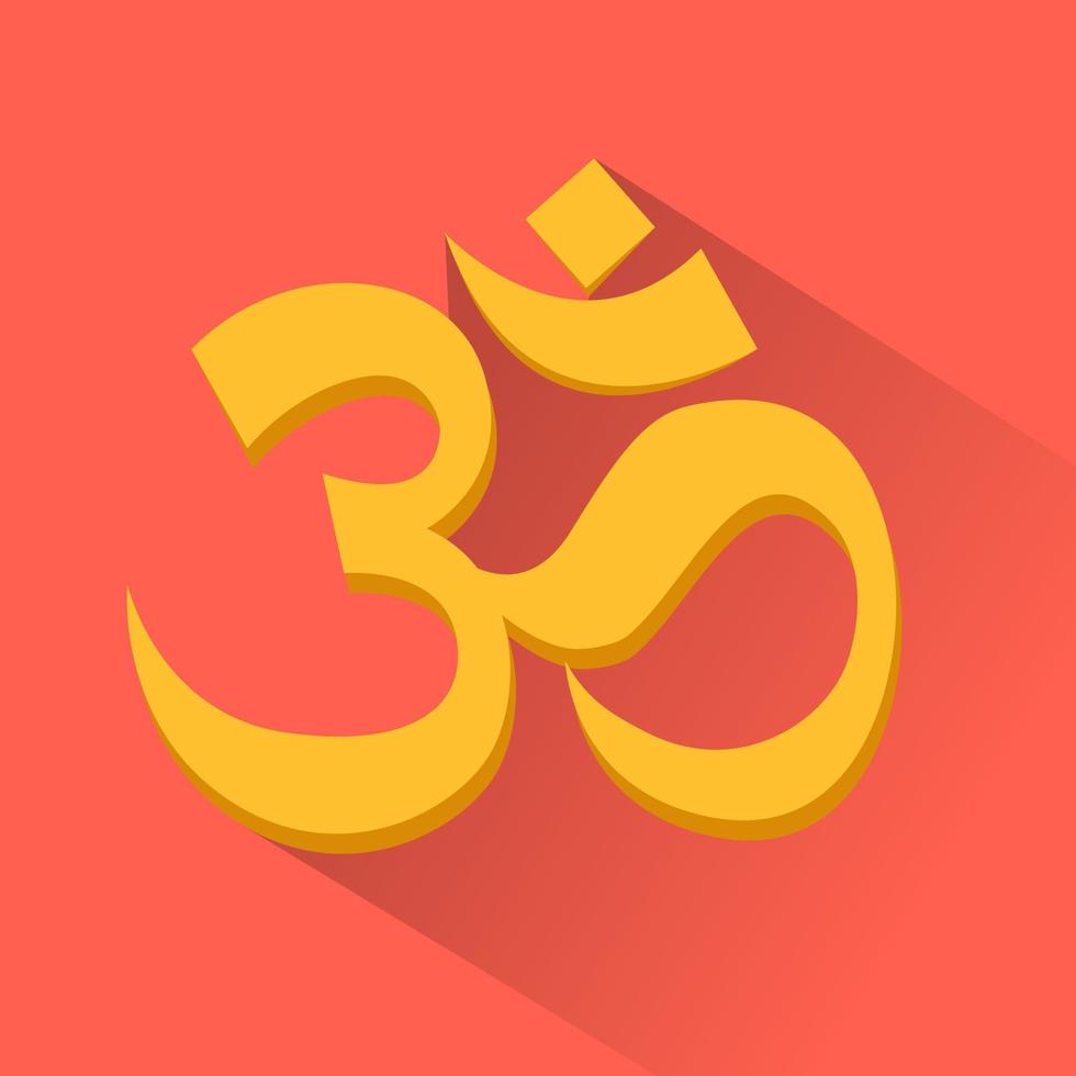 Om sign. Induism symbol vector