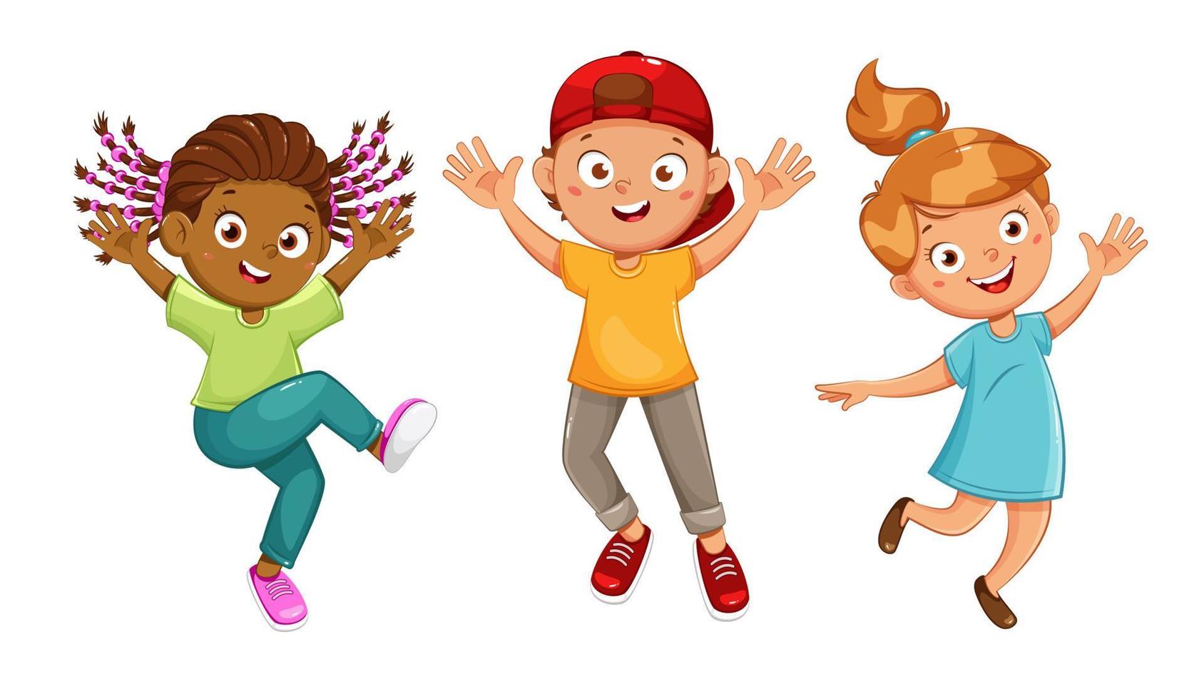 Happy Children's day. 1 June. Cute cartoon kids vector