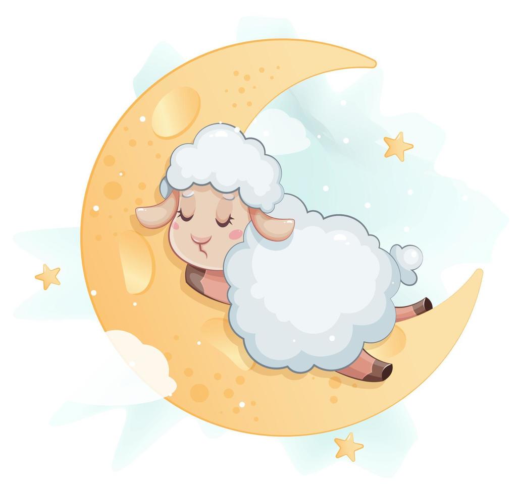 Eid al Adha Mubarak. Cheerful ram vector