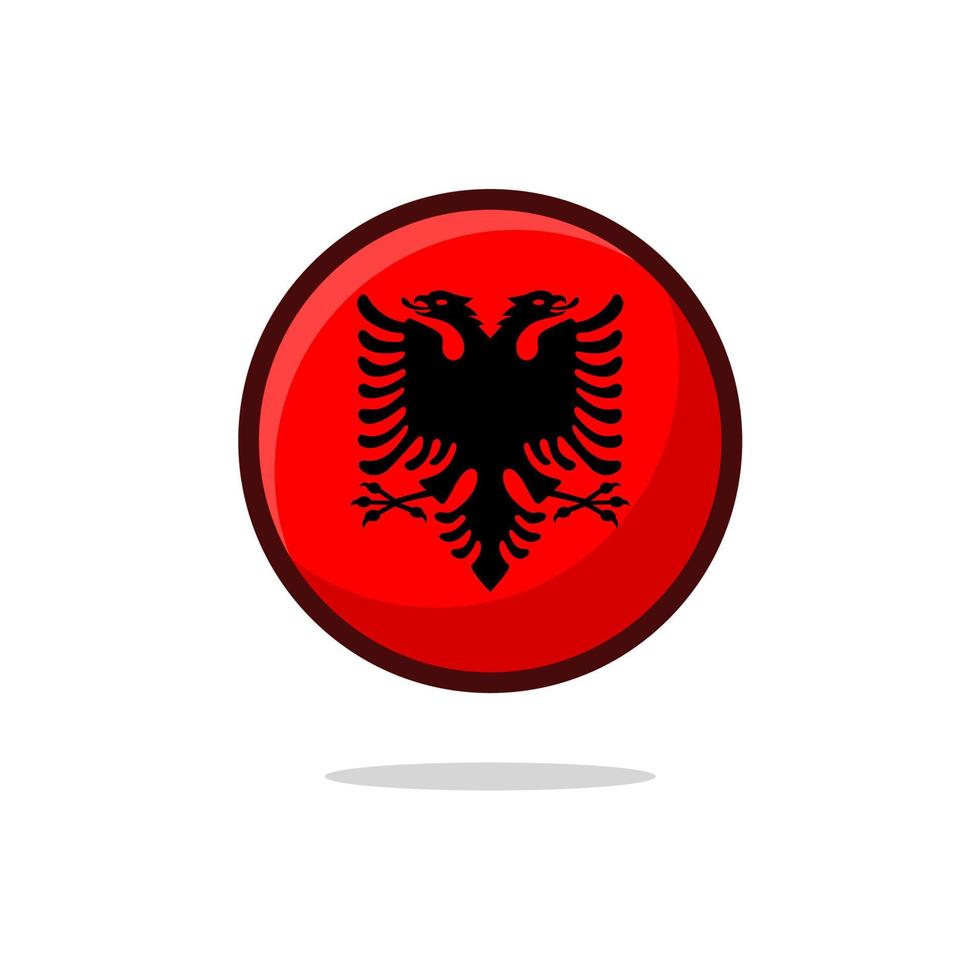 icono de la bandera de albania vector