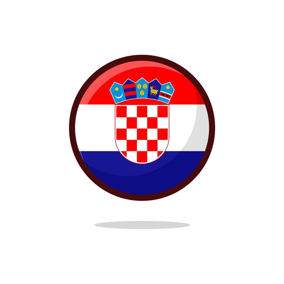 icono de la bandera de croacia vector