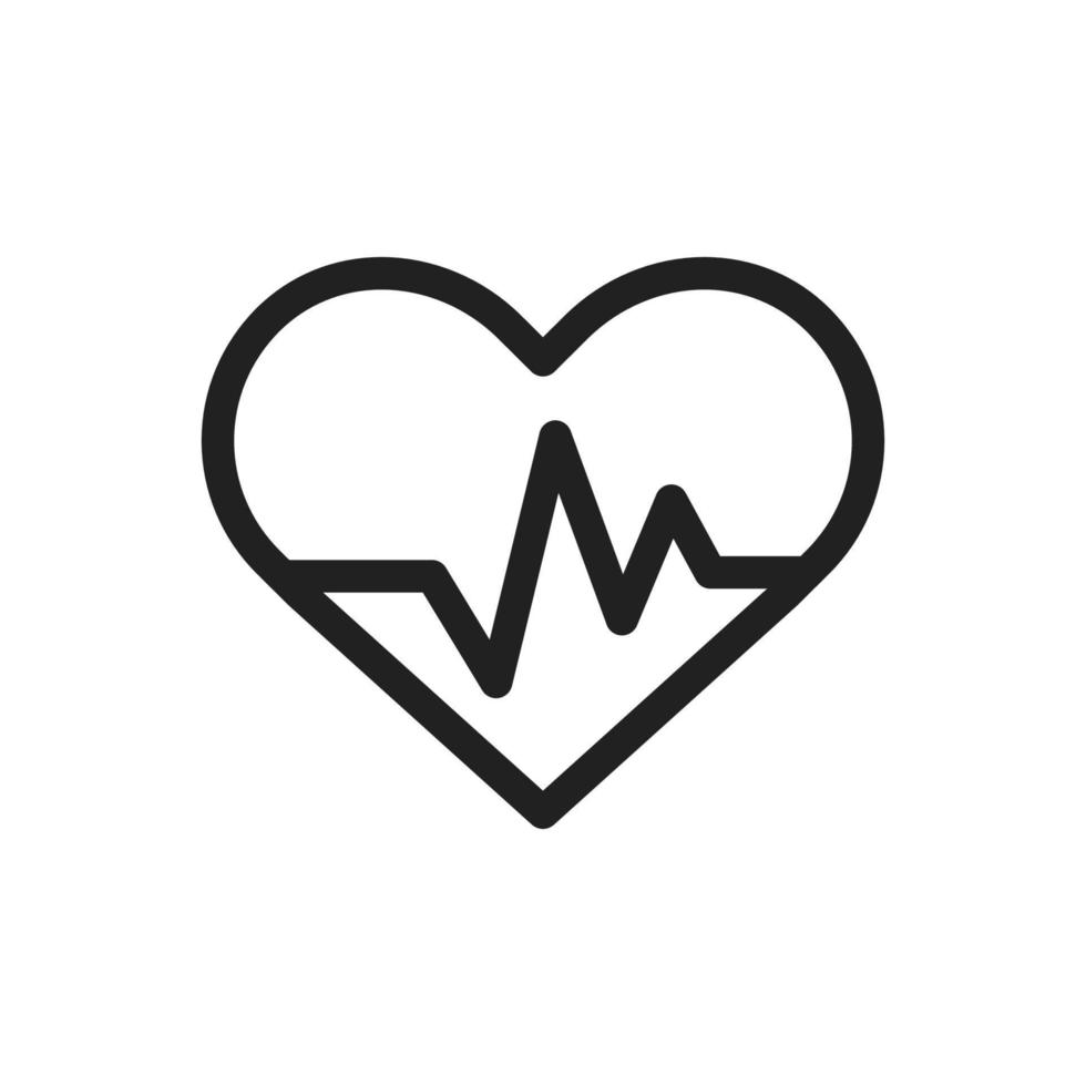 Heartbeat icon vector
