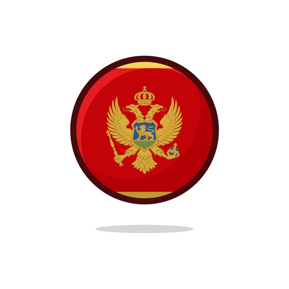 icono de la bandera de montenegro vector