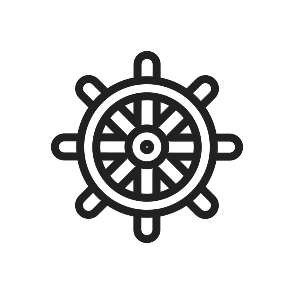 Ship's wheel icon vector